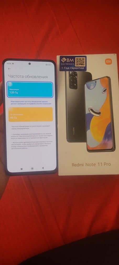 Xiaomi Redmi Note 11 Pro 6/64Gb Black Igravoy Karobka Holati Ideal Zor