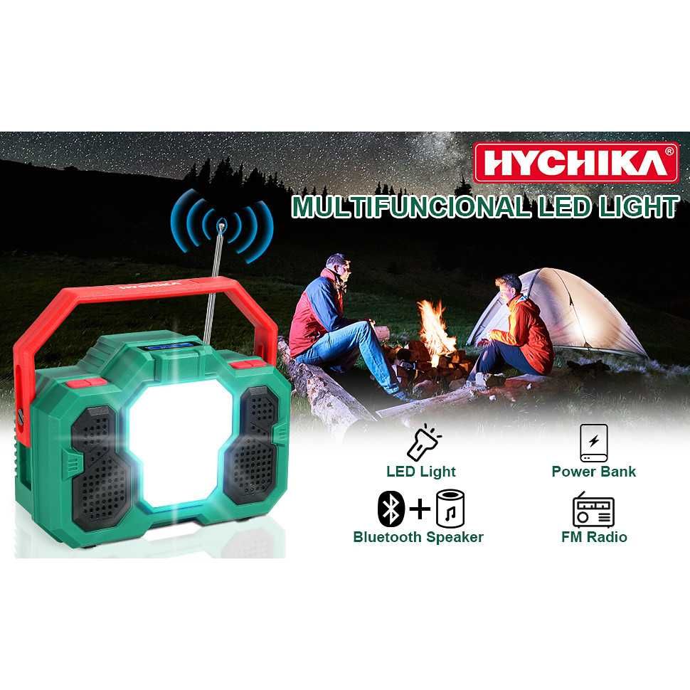 Radio camping portabil cu Bluetooth, lanterna LED 1500 Lm, 8000 mAh