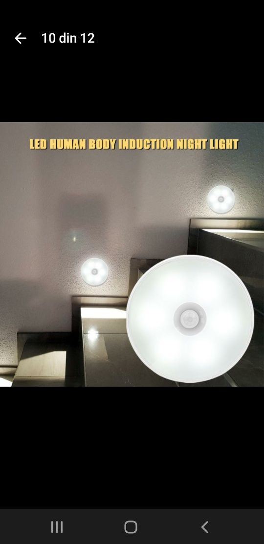 Lampa LED cu senzori de miscare