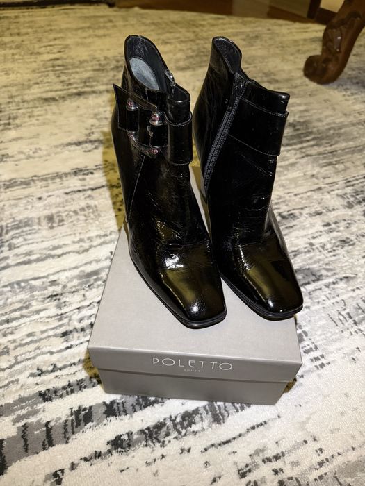 Лакированный пол сапог Poletto