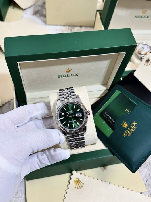 rolex datejust green dial 41,mm