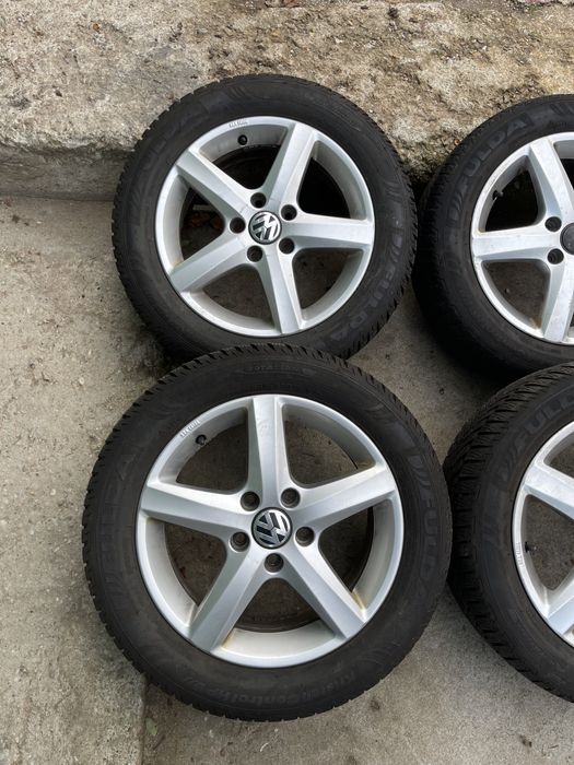 Jante anvelope iarna 205/55/16 5x112golf touran passat caddy sharan vw