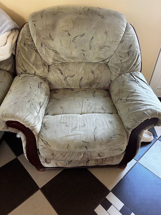 Set living – canapea, 2 fotolii și masă din marmură