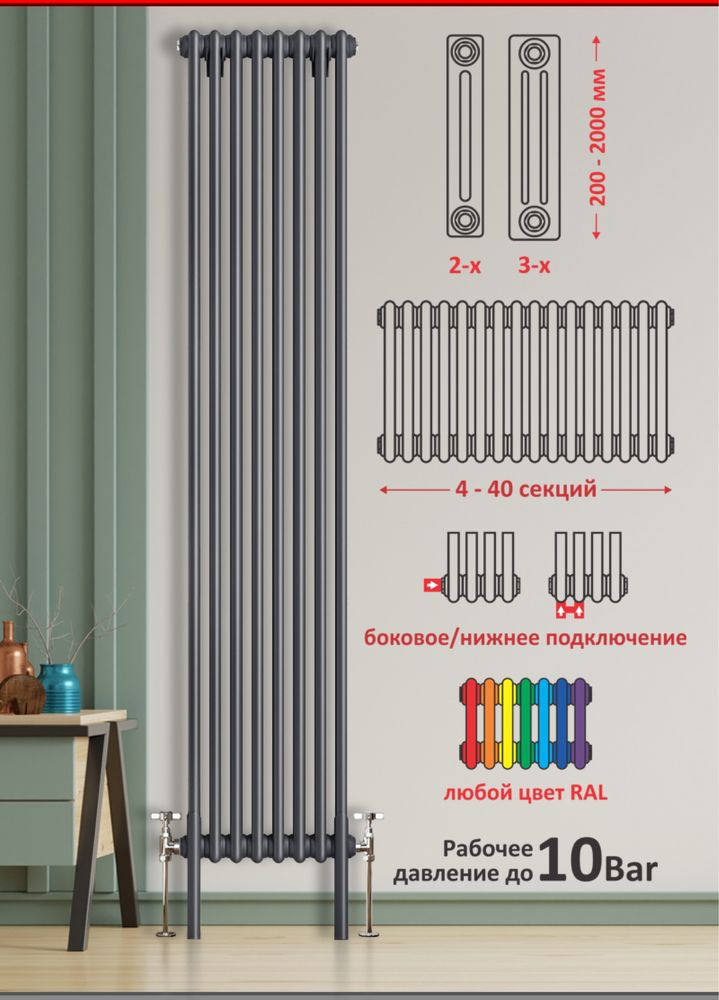 Дизайнерские радиаторы отопления