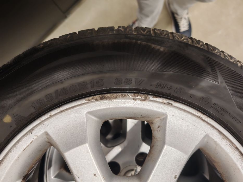 Jante + cauciucuri 4x100 R15 (opel dacia etc)