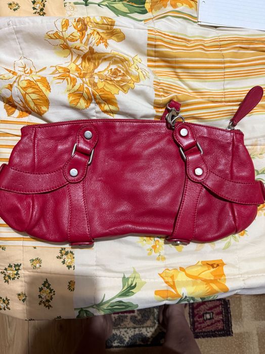 Geantă Musette fost (CristhelenB)din piele naturală roșie