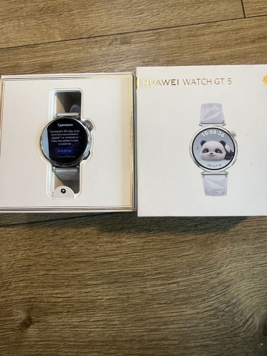 Huawei watch gt5 41mm blue silicone Като нов!Гаранция