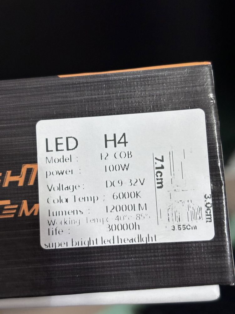 LED H7 6000K 100w