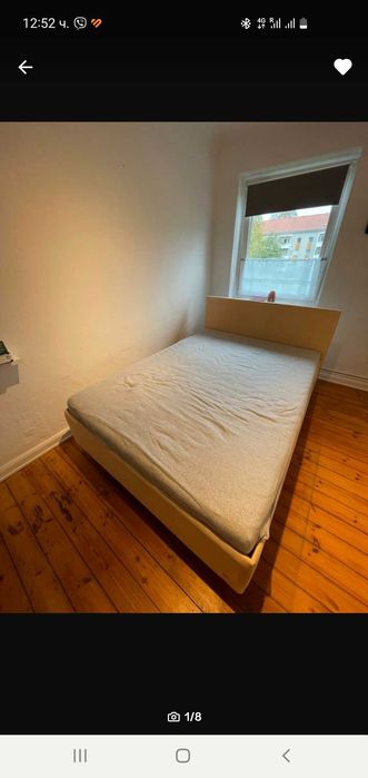 Тапицирано легло на Rufbett,140 на 200 с матрак и повдигащ механизъм