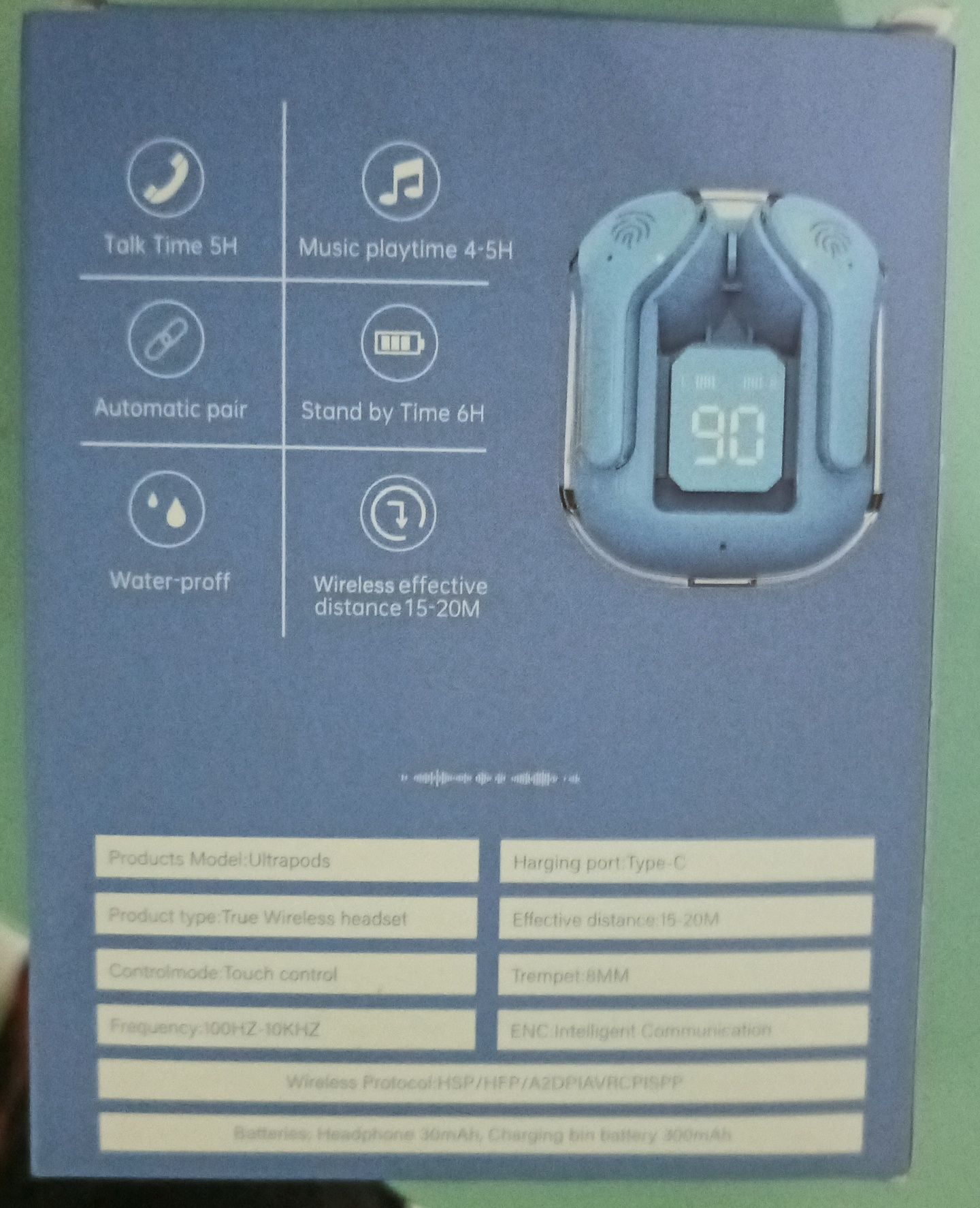 Ultrapods max зарядка Type-c