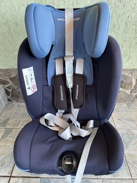 Scaun auto ISOFIX Wunderkid Angel Care, 0-36 kg, Negru/Albastru