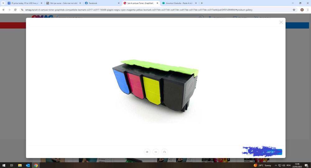 Vand Set 4 cartuse Toner!, GraphiteK, compatibile LEXMARK CS317/CX317