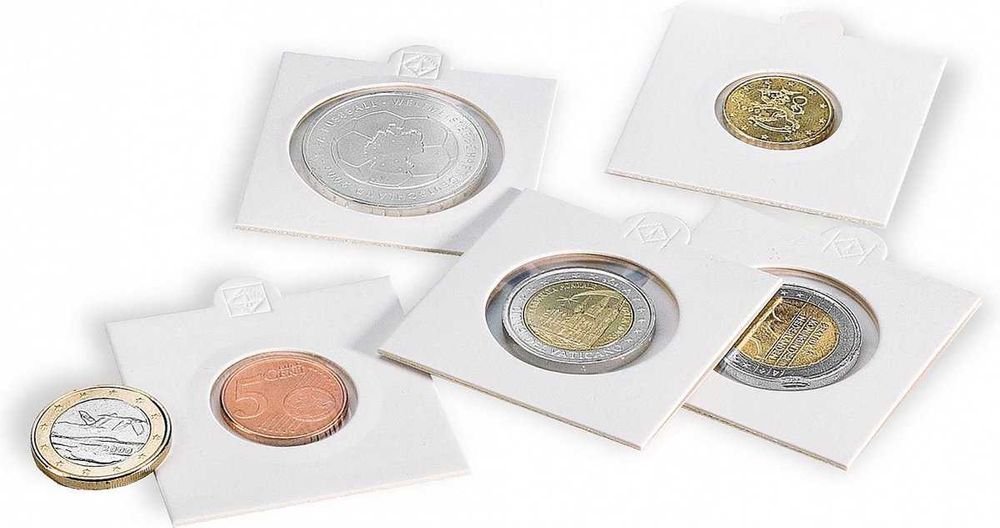 Leuchtturm - самозалепващи се картончета за монети , 25 броя