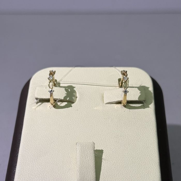 Золотые серьги с камнями / СА23440