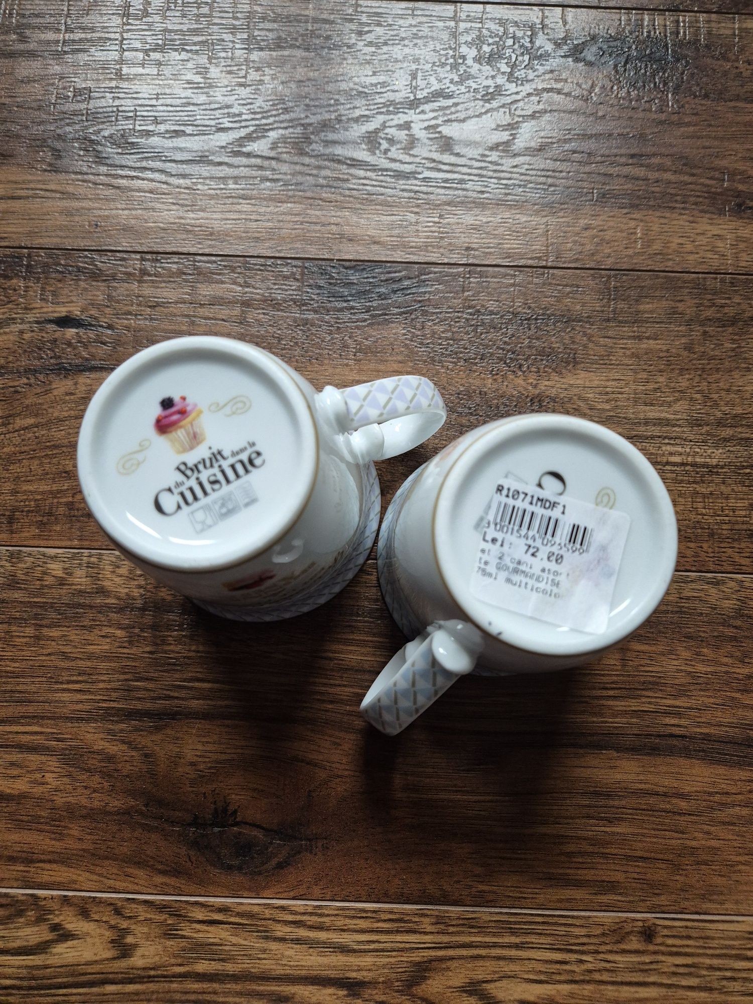 Set 2 cani ceramica Gourmandise alb