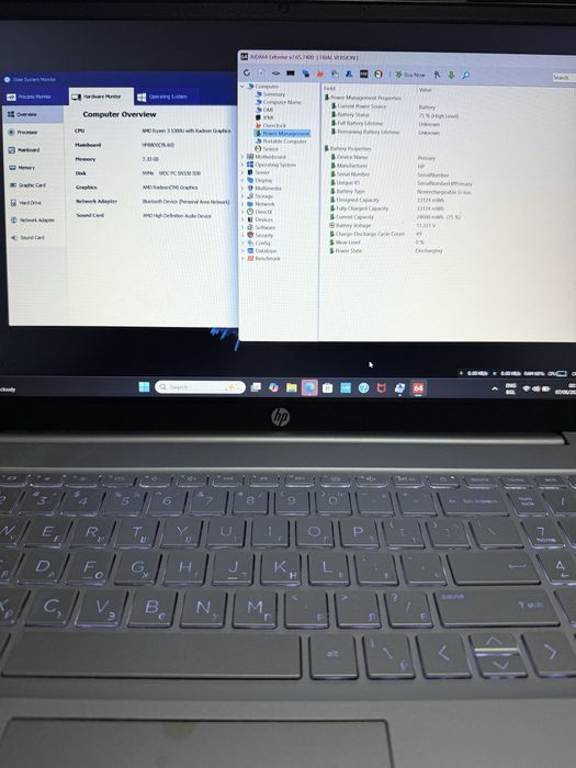 HP Pavilion 15/FHD IPS/Ryzen 3 5300U/8GB DDR4/256GB NVMe/Подсветка