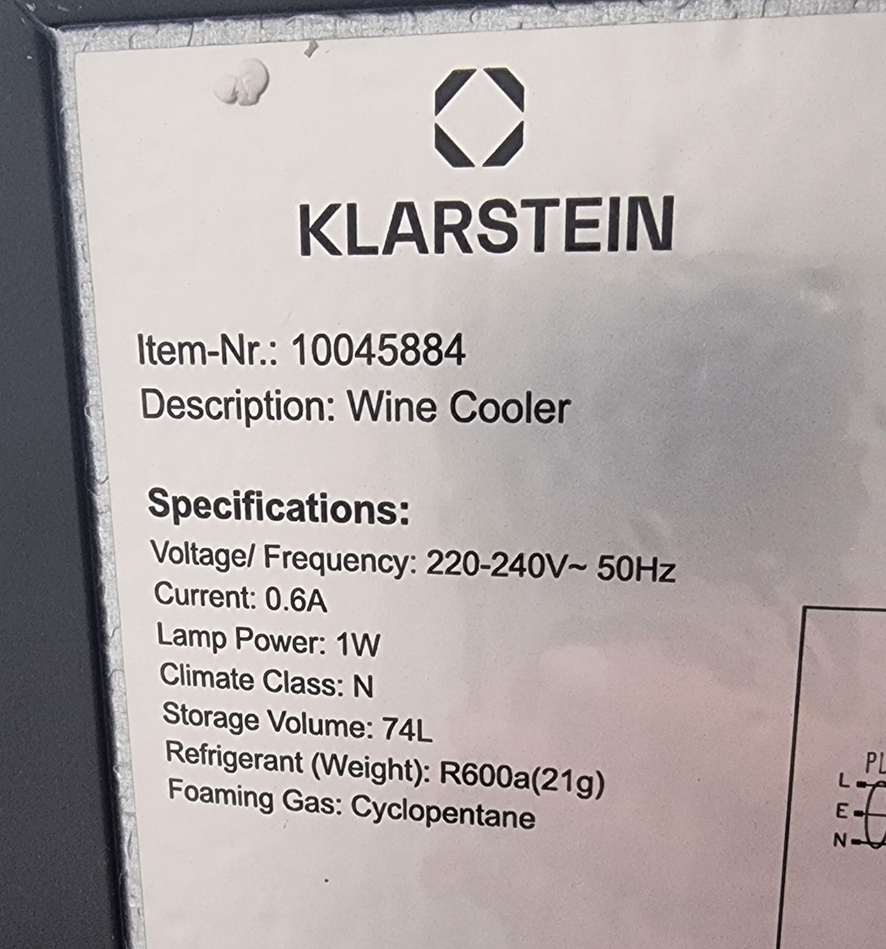 Двузонов хладилна витрина Klarstein 74L