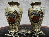 Elegante vaze Royal Satsuma Moriage-ceramica glazurata-ach.Portugalia