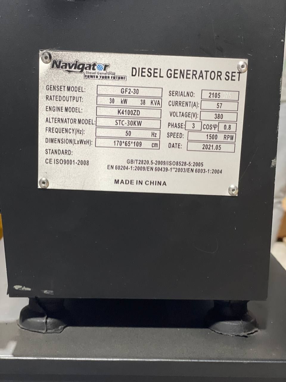 Generator Navigator GF 30 kw ochiq