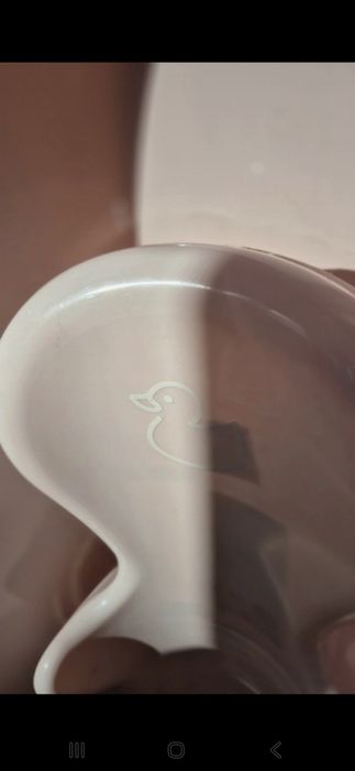 Set cadita de baie Duck roz + suport + Cadou