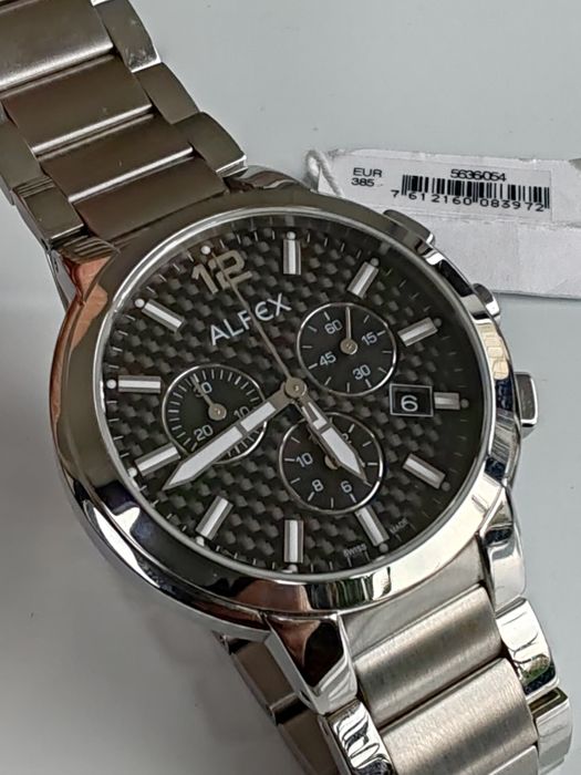 Ceas Alfex Flat Line Chronograph Quartz 40 mm Nou-Nepurtat!