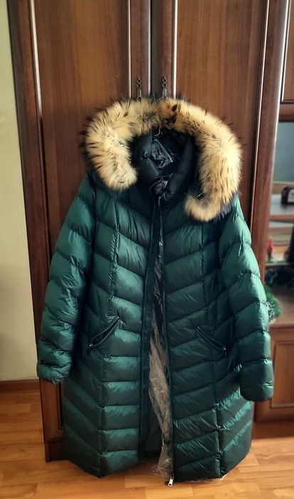 Geaca groasa lunga de iarna cu blana