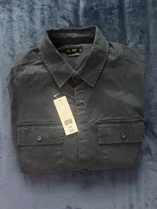 Чисто нова мъжка риза Overshirt F&F (XL) – от Англия, с етикет!