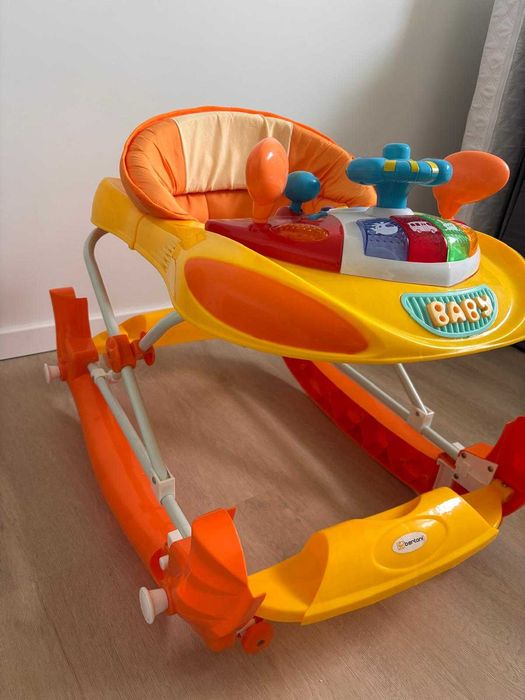 Premergator 2 in 1 Bertoni cu lumini si jucarii muzicale, Portocaliu