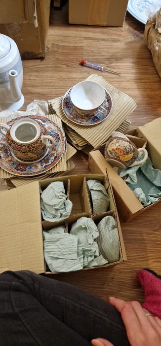 Set serviciu de masa 6 persoane din portelan fin stil japonez