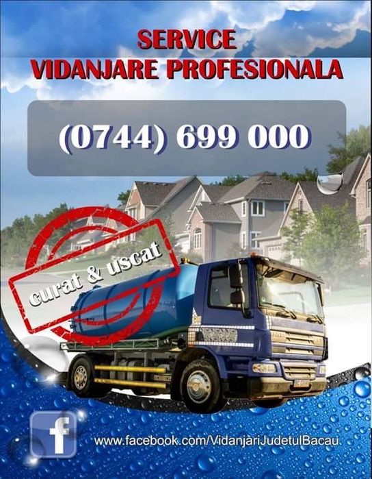 Vidanjare fose Bacau(desfundare,videoinspectie canalizari)