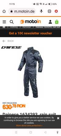 Costum ploaie dainese