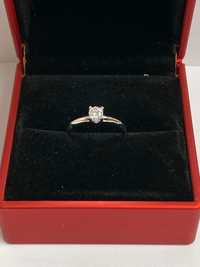 NEW Елегантен 18k Дамски златен пръстен с Диамант 0.33 ct. бяло злато.