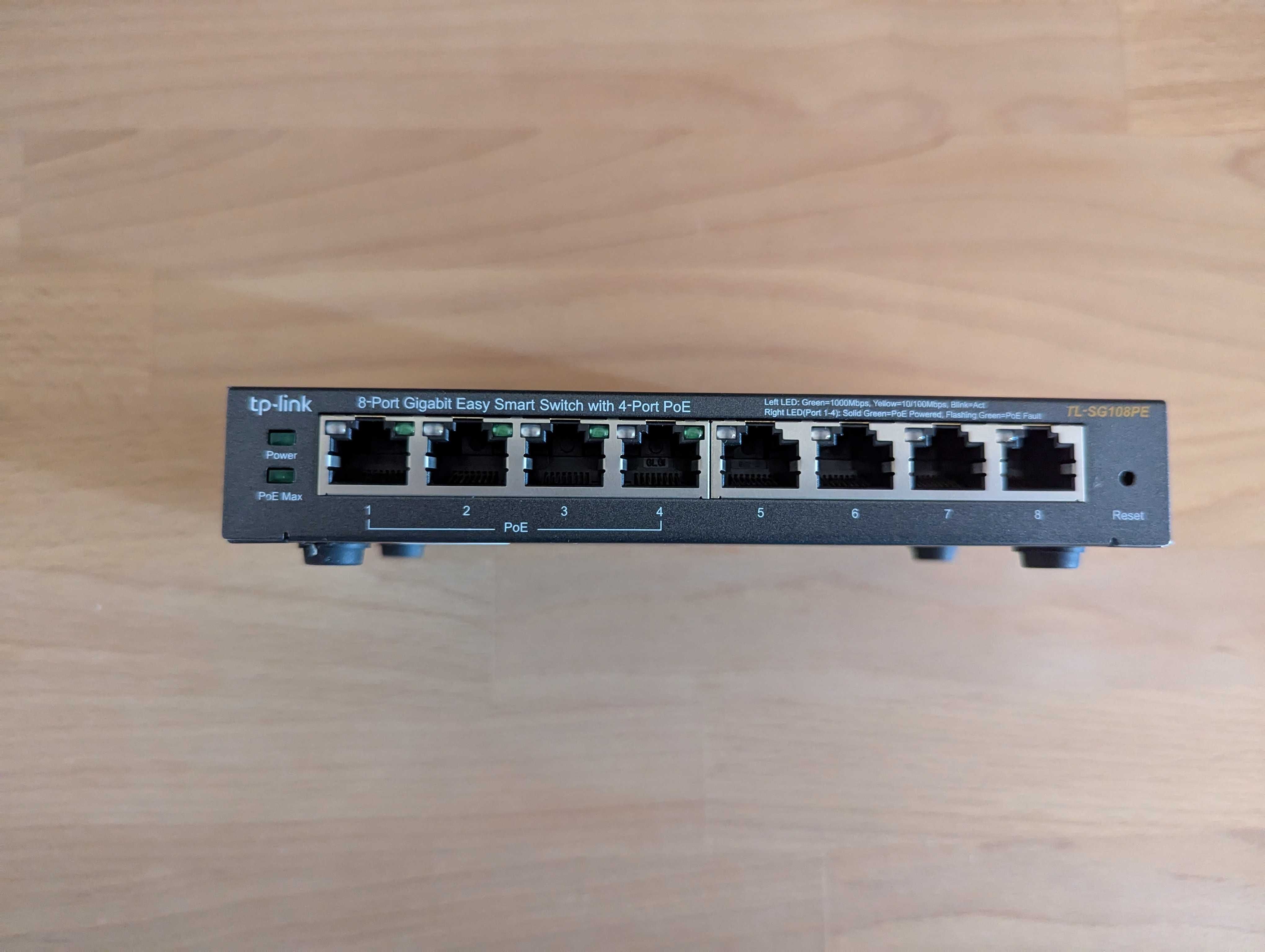 Суич TP-Link TL-SG108PE 8 ports, 1Gb, PoE