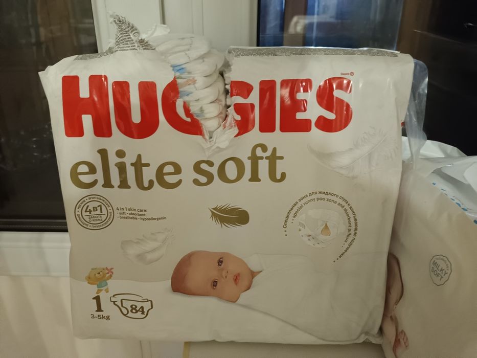 Huggies Elite Soft 1 3–5 кг,78 шт — 6700 тг
