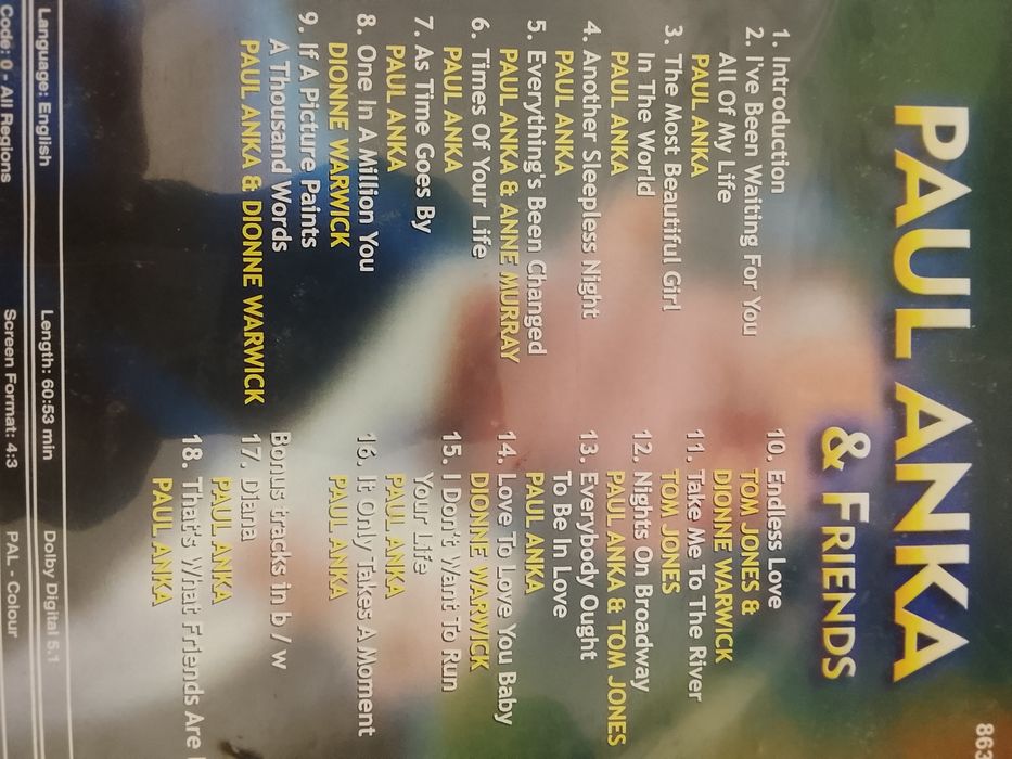 Dvd Paul Anka &Friends de Colectie