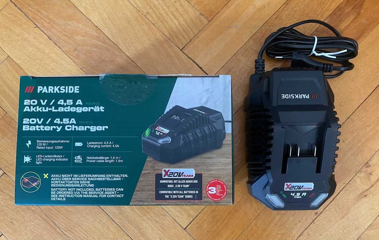 Нови батерии и зарядни Parkside 20V 2Ah и 4Ah lI-iON и 12V 2Ah и 4Ah