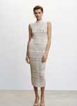 Rochie ajurata din tricot Mango S