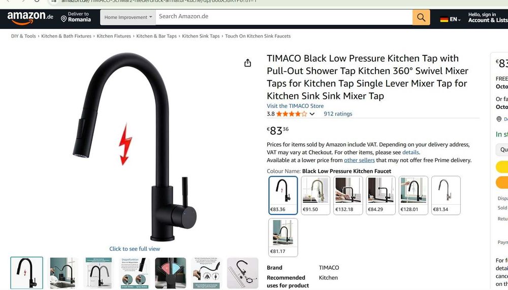 Robinet de mixer pentru chiuvetă TIMACO 360°