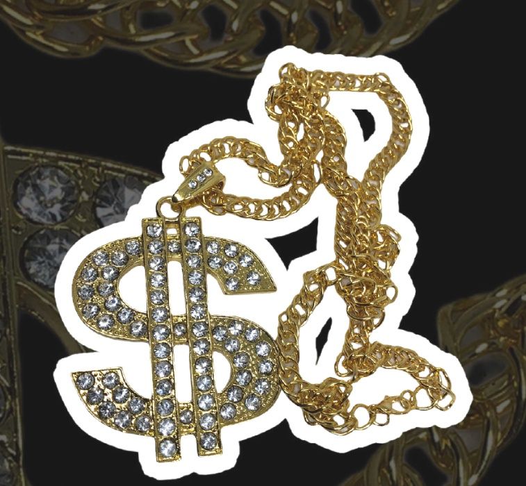 Pandativ auriu, dolar, cu pietricele, nou