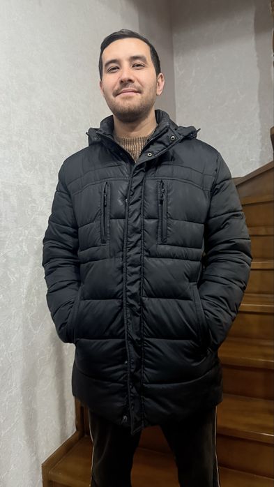 Брендовый пуховик XL зима