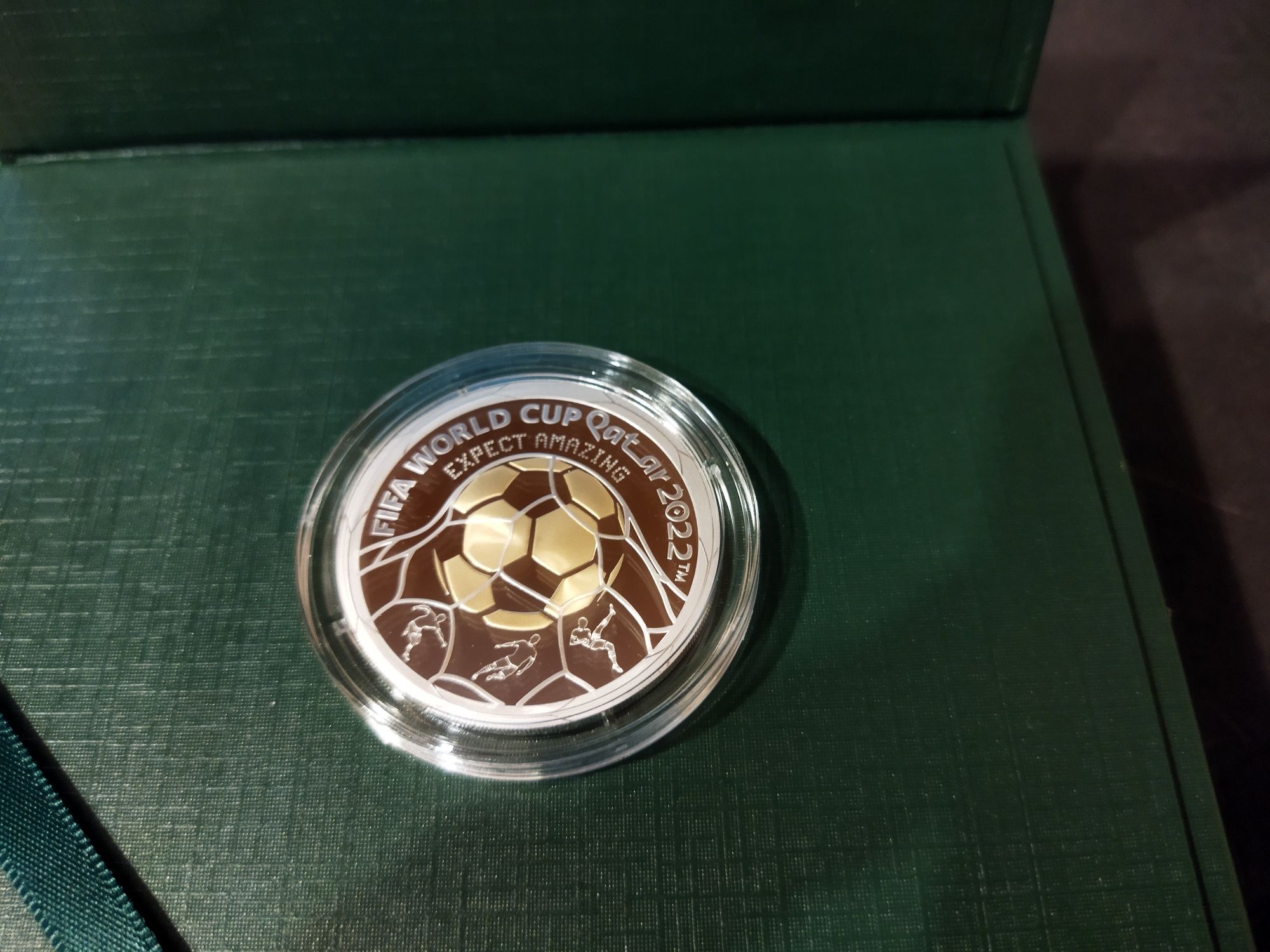 Коллекционная Серебряная монета FIFA WORLD QATAR
