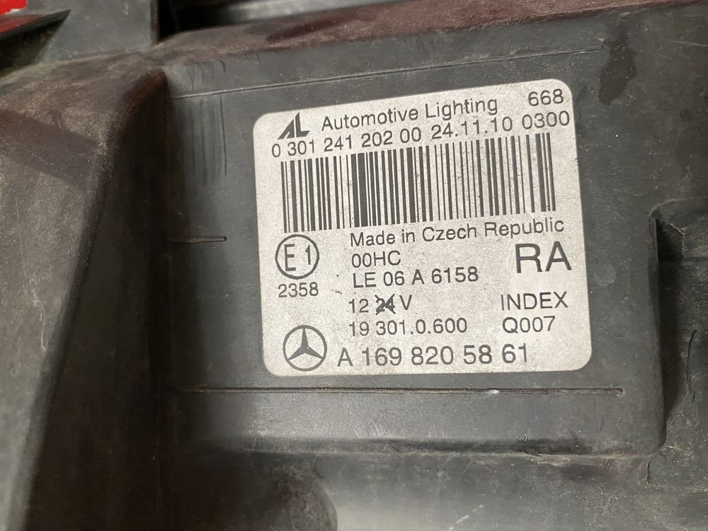 Far dreapta halogen Mercedes Benz A Class W169 facelift