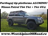 Portbagaj Nissan Patrol Y60 Y61 tip platforma 125 x 180 cm ALUMINIU