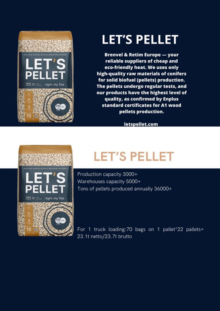 Peleti Premium Let’s PELLET A1 EnPlus