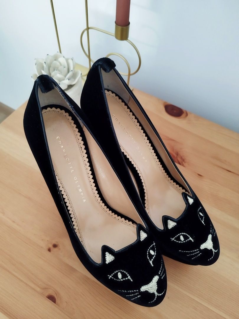 Pantofi Charlotte Olympia Kitty noi