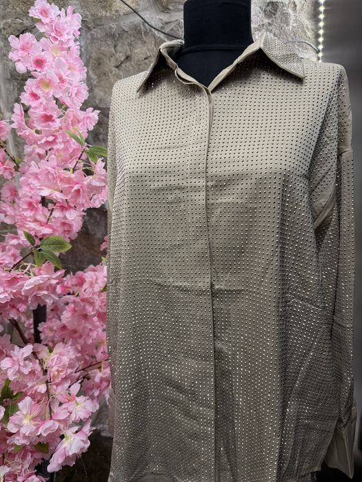 Сатенен комплект с камъчета