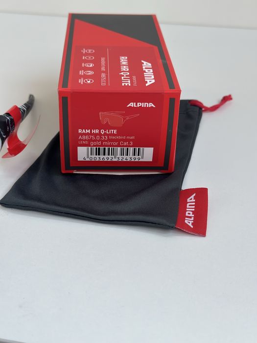 Alpina RAM HR Q-LITE – Blackbird Matt / Gold Mirror Cat.3