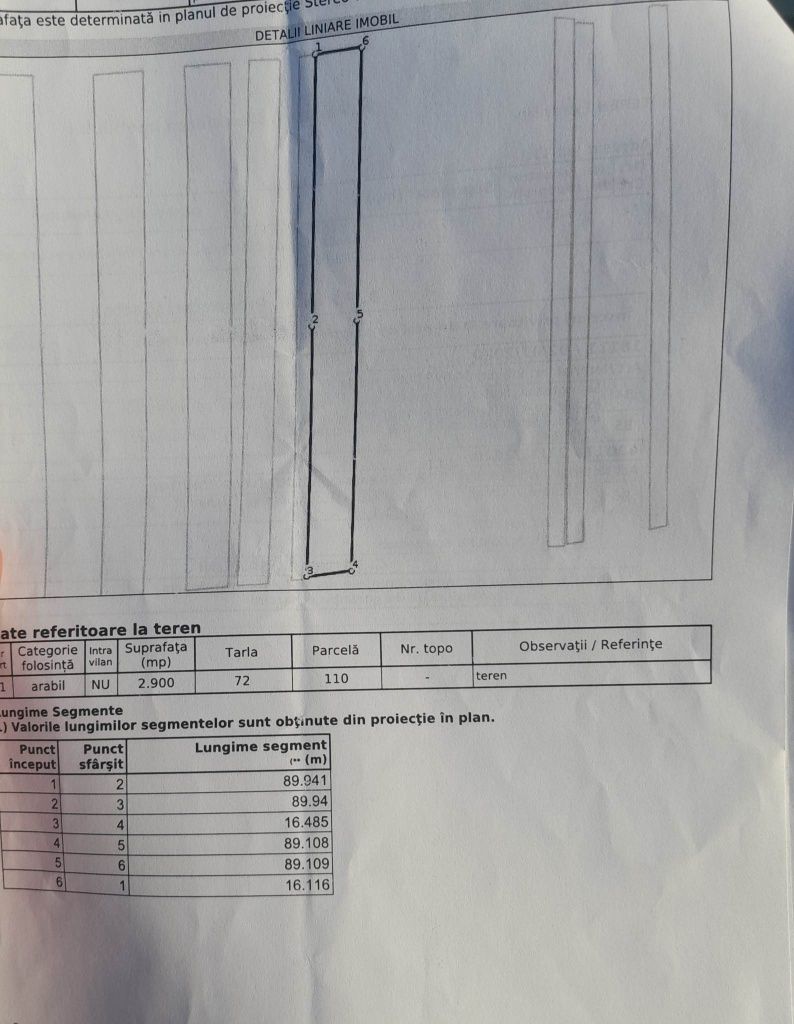 vind teren 29 ari in postarat Str Rasaritului la 55.000 Ron