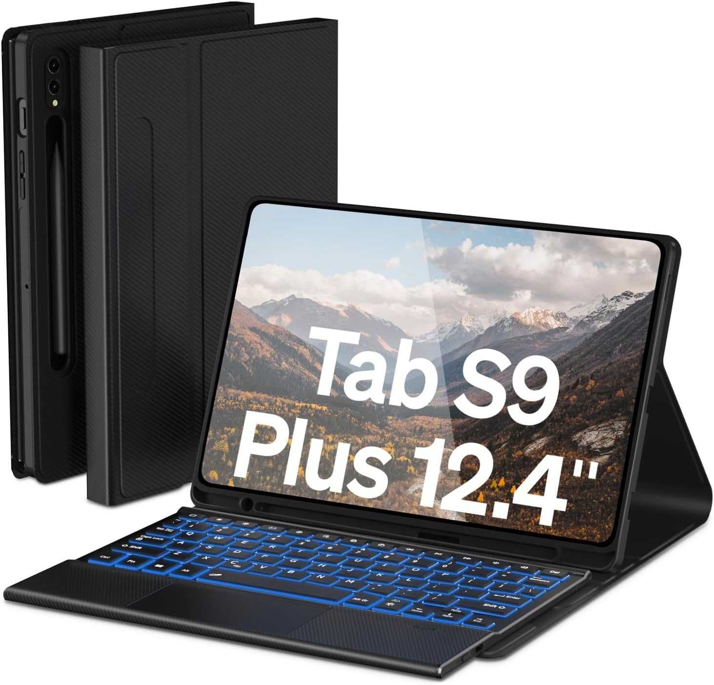 Husa Premium Tst + track, RGB, Galaxy Tab S9 Plus, REDUS de la 300RON