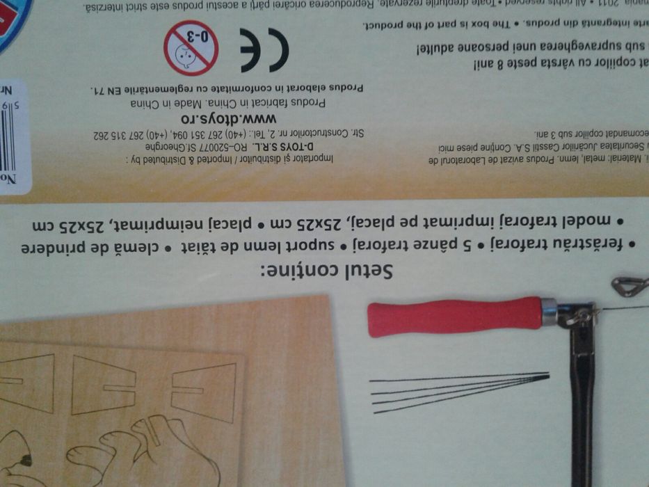 Set traforaj pentru copii, nou, de cadou